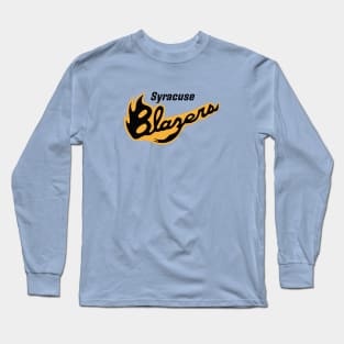 Defunct Syracuse Blazers NAHL Hockey 1977 Long Sleeve T-Shirt